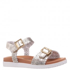 Kids Nina Shoes Sandals | Saturn Light Gold Metallic Footbed Sandal