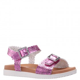 Kids Nina Shoes Sandals | Saturn Light Pink Metallic Footbed Sandal