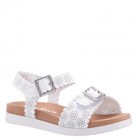 Kids Nina Shoes Sandals | Saturn White Footbed Sandal