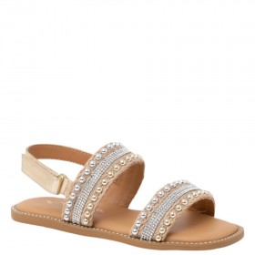 Kids Nina Shoes Sandals | Suissa Light Gold Flat Sandal