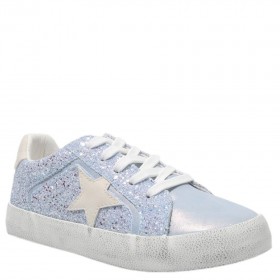 Kids Nina Shoes Sneakers | Koryana Blue Glitter Low Top Sneakers