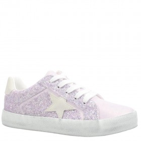 Kids Nina Shoes Sneakers | Koryana Light Purple Glitter Low Top Sneakers