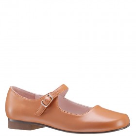Kids Nina Shoes Wide Widths | Bonnett Tan Mary Jane Dress Shoes
