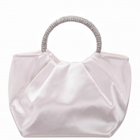 Women Nina Shoes Bridal Shoes | Fancy Ivory Reflective Suedette Satchel