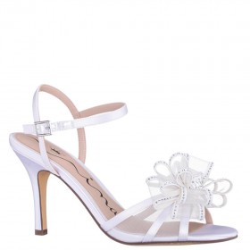 Women Nina Shoes Bridal Shoes | Vayda White Ankle Strap High-heel Sandals