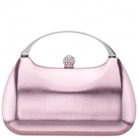 Women Nina Shoes Handbags | Brando Icy Pink Met Foil Pu Minaudiere