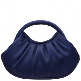 Women Nina Shoes Handbags | Bren New Navy Mini Moon Satchel With Cut Out Handle