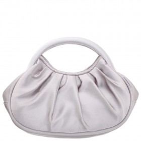 Women Nina Shoes Handbags | Bren Silver Mini Moon Satchel With Cut Out Handle