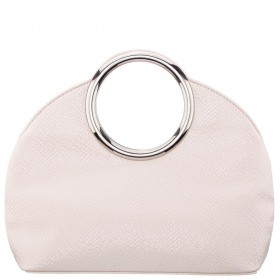 Women Nina Shoes Handbags | Cher Ivory Embossed Snake Pu Handle Bag