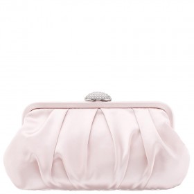 Women Nina Shoes Handbags | Concord Pearl Rose Pleated Frame Clutch With Crystal Clasp