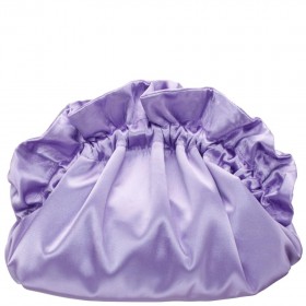 Women Nina Shoes Handbags | Cristy Royal Lilac Satin Gathered Crossbody Pouch Bag