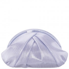 Women Nina Shoes Handbags | Delanie Silver Metallic Sheen Soft Pleated Clutch