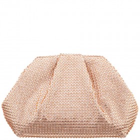 Women Nina Shoes Handbags | Indulge Pearl Rose Crystal Encrusted Frame Satchel