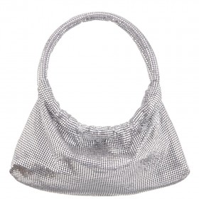 Women Nina Shoes Handbags | Joyce Silver Mesh Shoulder Bag