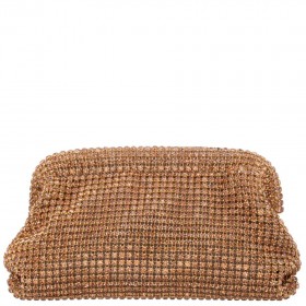 Women Nina Shoes Handbags | Kara Dark Gold Glass Crystal Frame Clutch