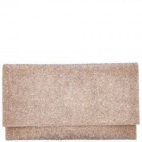 Women Nina Shoes Handbags | Kimora Gold Crystal Beaded Envelope Clutch