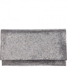 Women Nina Shoes Handbags | Kimora Gunmetal Crystal Beaded Envelope Clutch