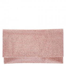 Women Nina Shoes Handbags | Kimora Rose Gold Crystal Beaded Envelope Clutch
