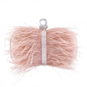 Women Nina Shoes Handbags | Lara Pearl Rose Feather Embellished Minaudiere