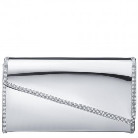 Women Nina Shoes Handbags | Remy Silver Pearl/satin Clutch