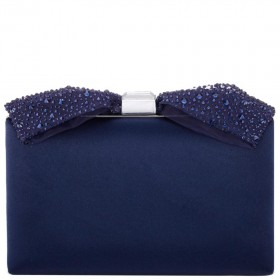 Women Nina Shoes Handbags | Selena Navy Glass Crystals Minaudiere