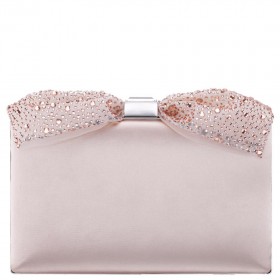 Women Nina Shoes Handbags | Selena Pearl Rose Glass Crystals Minaudiere