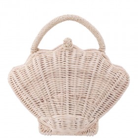 Women Nina Shoes Handbags | Shelly Natural Woven Cirrus Minaudiere