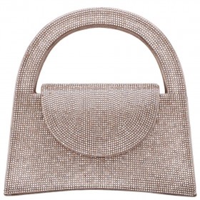 Women Nina Shoes Handbags | Vixen Gold Glass Crystal Satchel