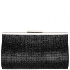 Women Nina Shoes Handbags | Winslet Black Crystal Frame Clutch