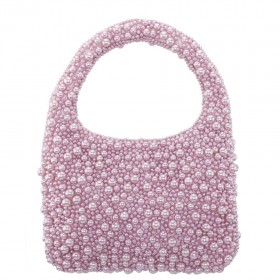 Women Nina Shoes Handbags | Zariah Icy Pink Plastic Pearl Hobo Bag