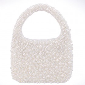Women Nina Shoes Handbags | Zariah Ivory Plastic Pearl Hobo Bag
