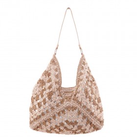 Women Nina Shoes Handbags | Zeneya Tan/natural Paper Raffia Hobo Bag
