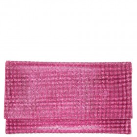 Women Nina Shoes Prom | Kimora Ultra Pink Crystal Beaded Envelope Clutch