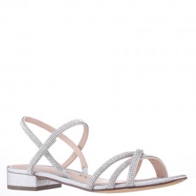 Women Nina Shoes Prom | Sonja Silver Sandal Flat-shoe Sandals