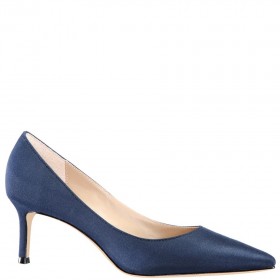 Women Nina Shoes Pumps | Nina60 New Navy Peau Mid-heel Classic Pump