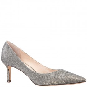 Women Nina Shoes Pumps | Nina60 Steel Metallic Textured Mid-heel Classic Pump