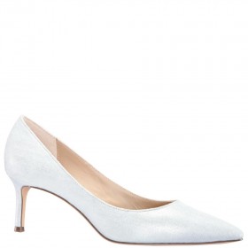 Women Nina Shoes Pumps | Nina60 True Silver Suedette Mid-heel Classic Pump