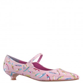 Women Nina Shoes Retro Shoes | Chic Petal Pink Mary Jane Low-heel Pumps