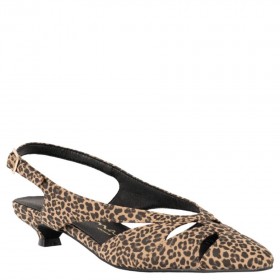 Women Nina Shoes Retro Shoes | Cuba Dark Cheetah Sling Back Flat-shoe Pumps