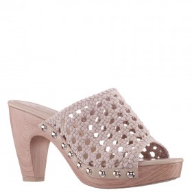 Women Nina Shoes Retro Shoes | Ursula Natural Linen Slip On High-heel Platform Sandals