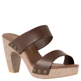 Women Nina Shoes Retro Shoes | Vegas Coffee Slip On High-heel Platform Sandals