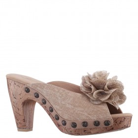 Women Nina Shoes Retro Shoes | Veneto Natural Linen Slip On High-heel Platform Sandals