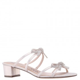 Women Nina Shoes Sandals | Georgie Platino Slide Low-heel Sandals