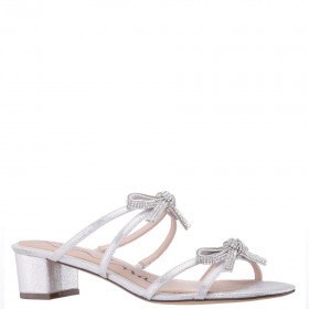 Women Nina Shoes Sandals | Georgie Silver Slide Low-heel Sandals