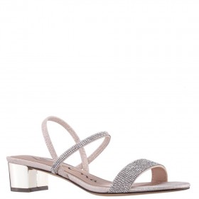 Women Nina Shoes Sandals | Gwenda Platino Sandal Low-heel Sandals