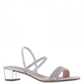 Women Nina Shoes Sandals | Gwenda Silver Sandal Low-heel Sandals