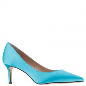 Women Nina Shoes Wide Widths | Nina60 Cielo Satin Mid-heel Classic Pump