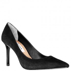 Women Nina Shoes Wide Widths | Nina85 True Blacksuedette High-heel Classic Pump