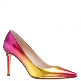 Women Nina Shoes Wide Widths | Nina85 Wine Ombre Patent Leatherette High-heel Classic Pump