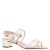 Women Nina Shoes Block Heels | Ganice Platino Metallic Foil With Mesh Block-heel Hook & Loop Sandals